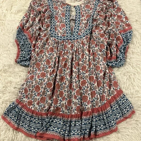 Rachel Zoe womens Small boho tunic v neck priarie cottage - Picture 11 of 13